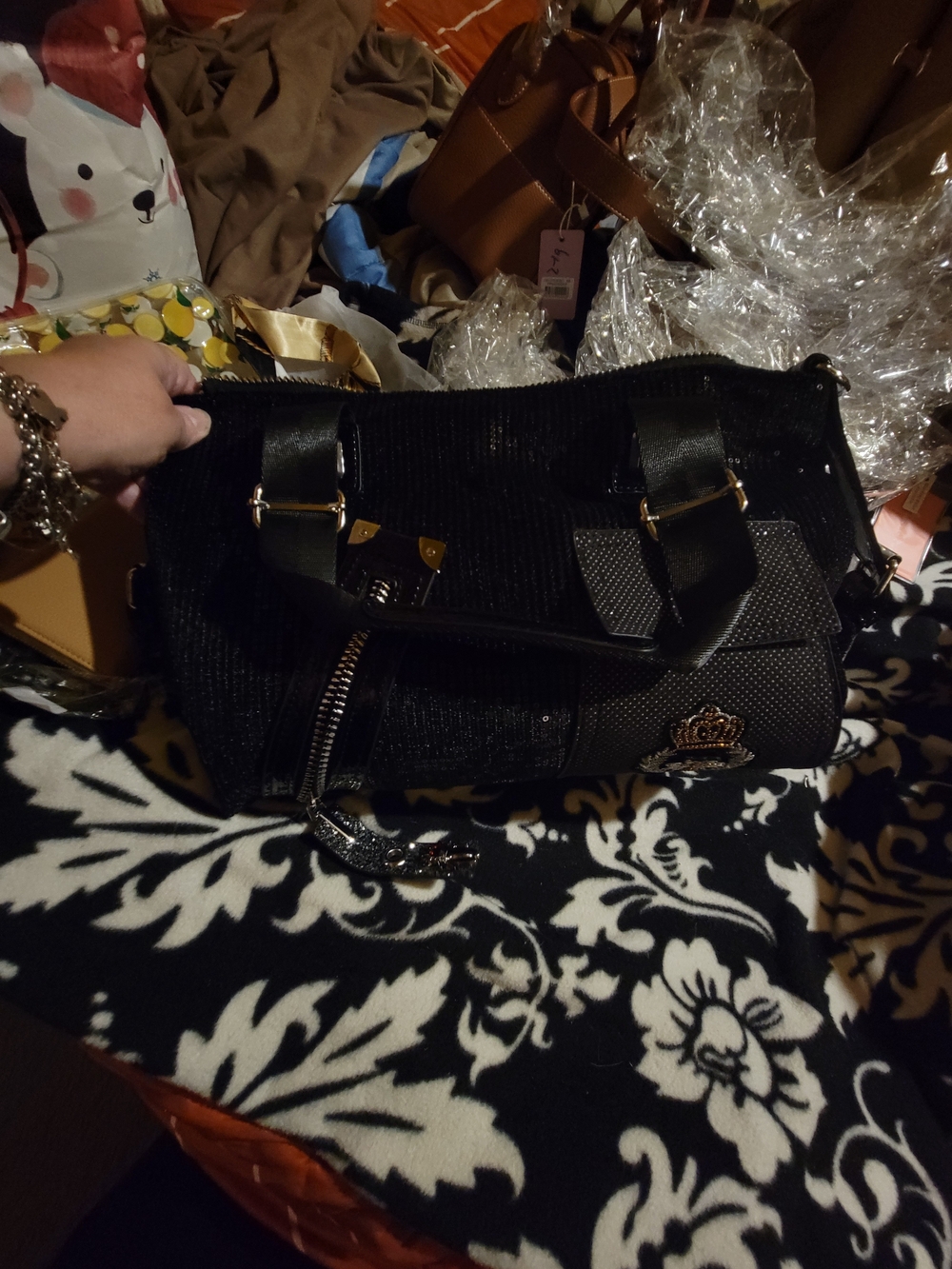 Black Women's Satchel Handbag - Unbranded